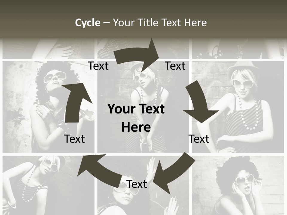 Vintage Hair Female PowerPoint Template