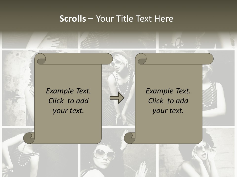 Vintage Hair Female PowerPoint Template