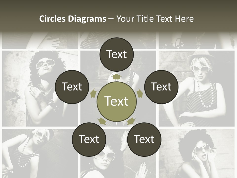 Vintage Hair Female PowerPoint Template