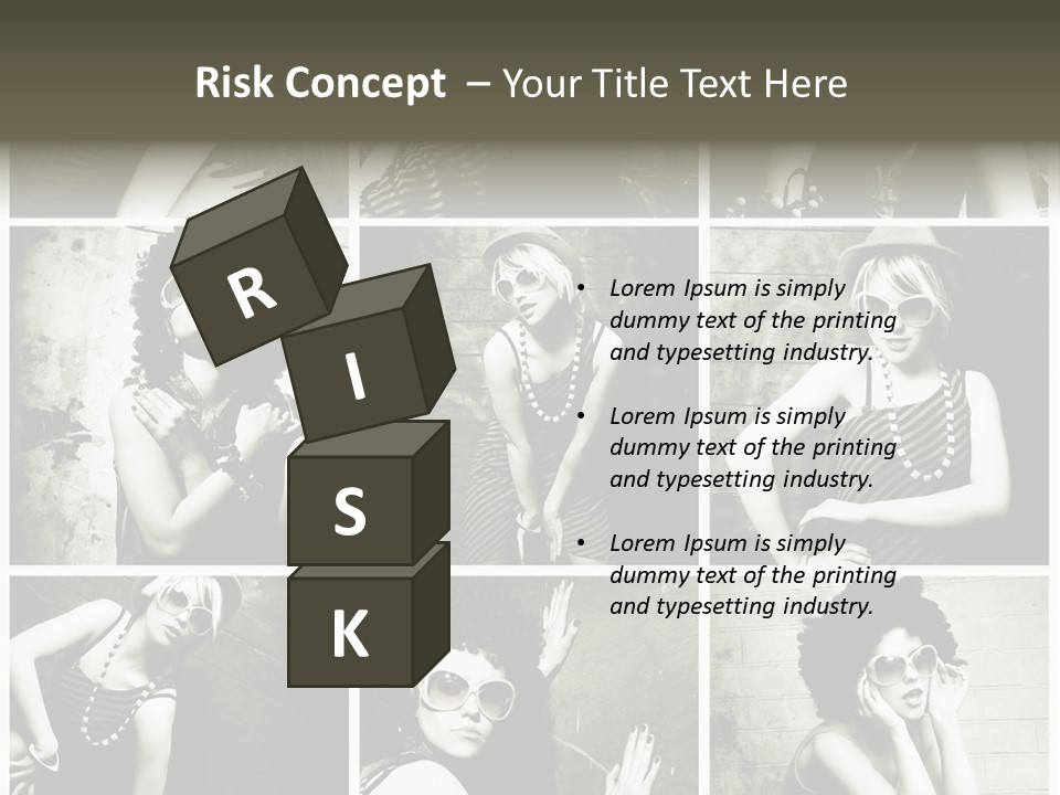 Vintage Hair Female PowerPoint Template