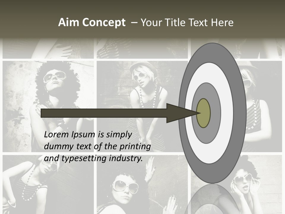 Vintage Hair Female PowerPoint Template