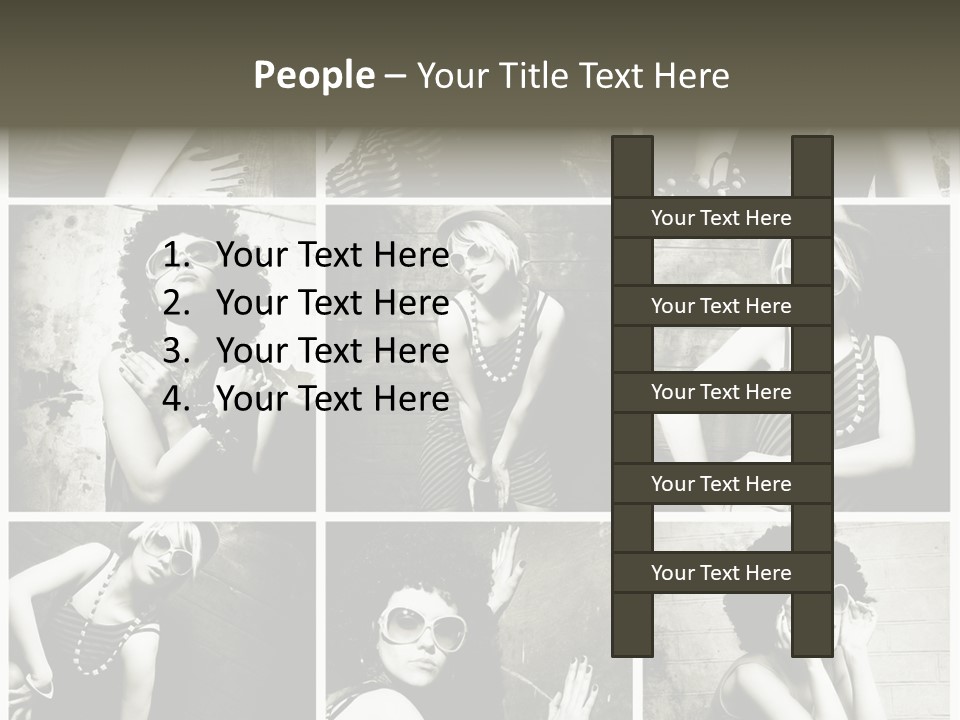 Vintage Hair Female PowerPoint Template