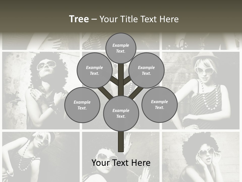 Vintage Hair Female PowerPoint Template