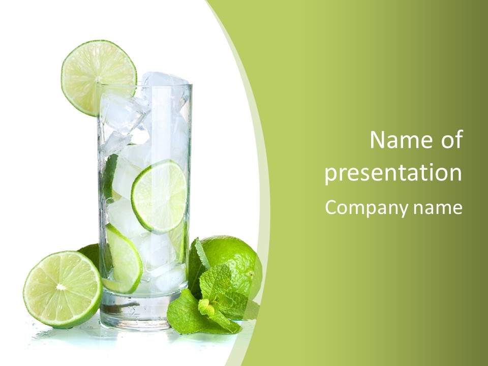 Purified Glass Soda PowerPoint Template