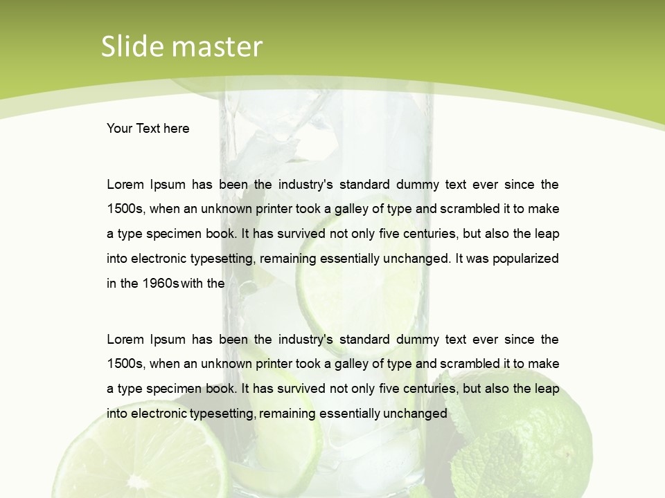 Purified Glass Soda PowerPoint Template