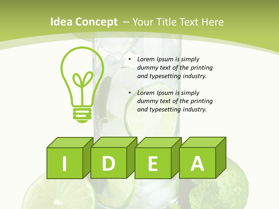 Purified Glass Soda PowerPoint Template