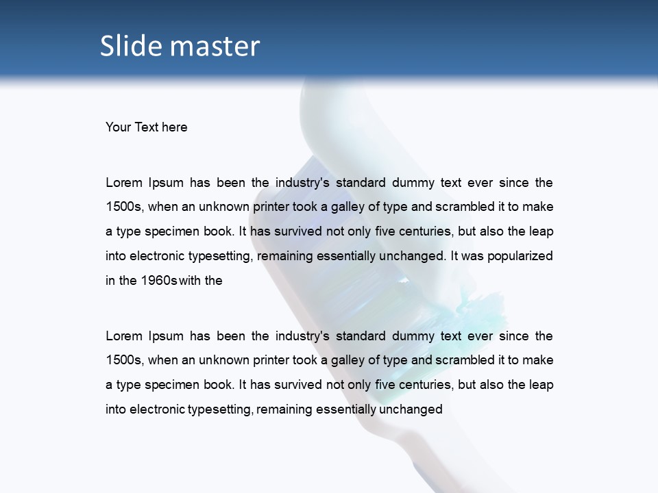 Hold Treatments Toothbrush PowerPoint Template