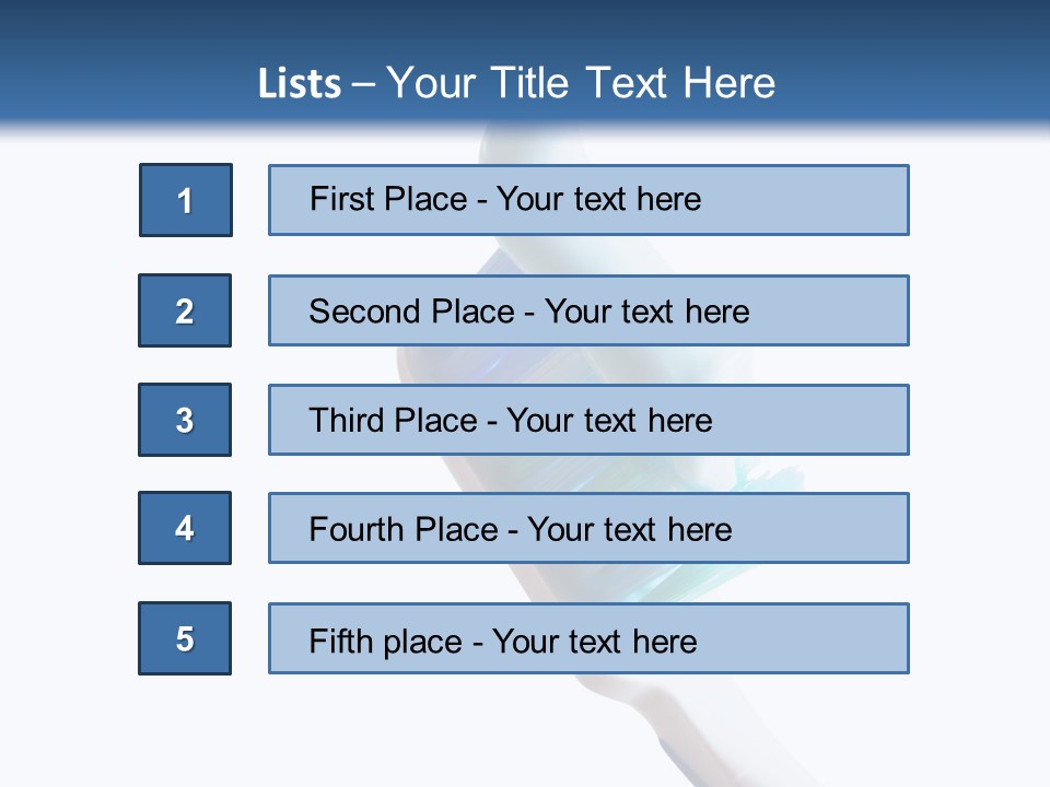Hold Treatments Toothbrush PowerPoint Template