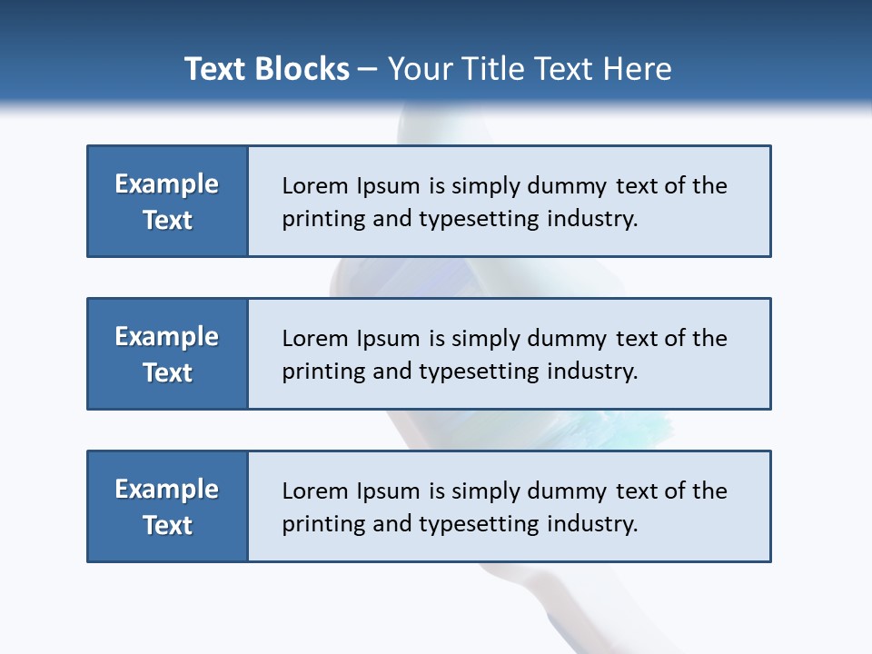 Hold Treatments Toothbrush PowerPoint Template