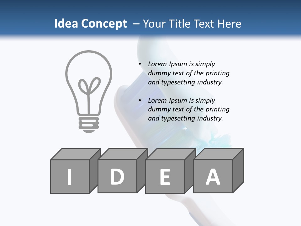 Hold Treatments Toothbrush PowerPoint Template