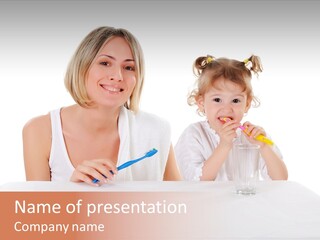 Clean Kid Stand PowerPoint Template