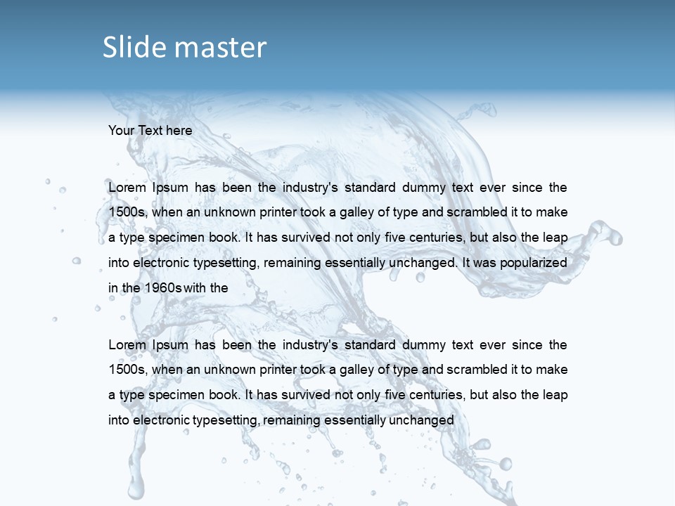 Drop Transparent Flow PowerPoint Template