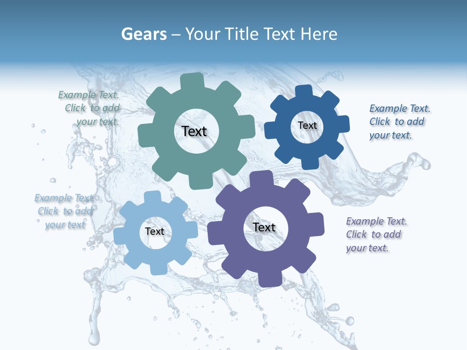 Drop Transparent Flow PowerPoint Template