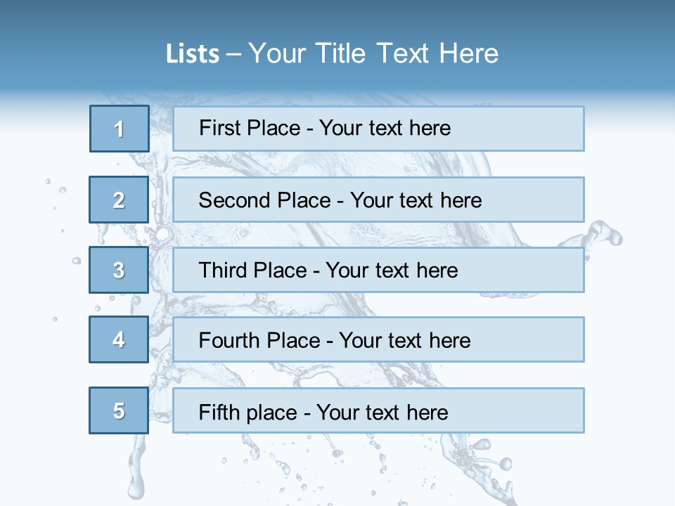 Drop Transparent Flow PowerPoint Template