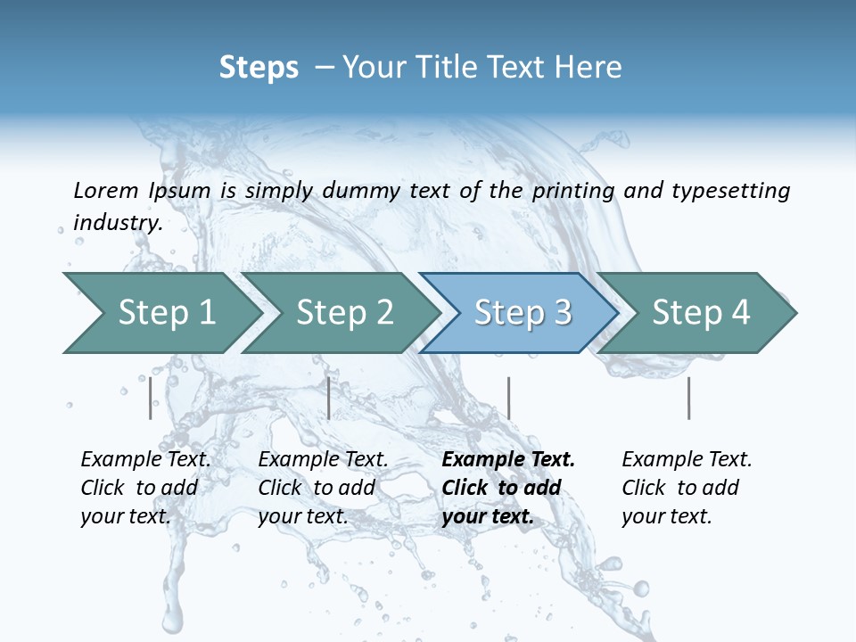 Drop Transparent Flow PowerPoint Template