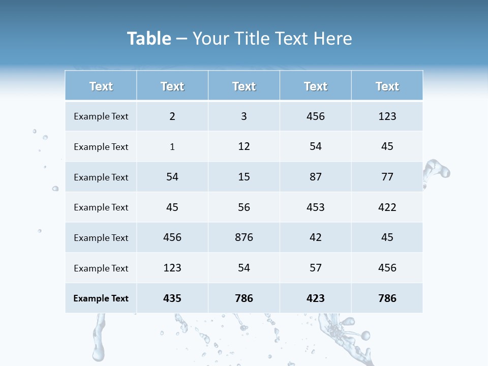 Drop Transparent Flow PowerPoint Template
