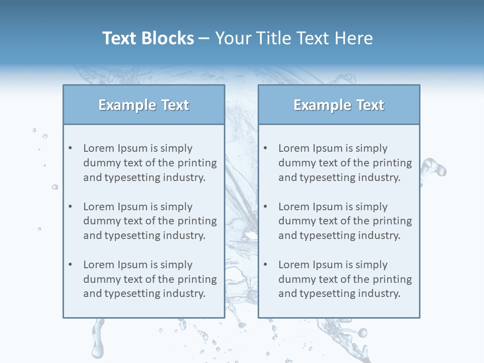 Drop Transparent Flow PowerPoint Template