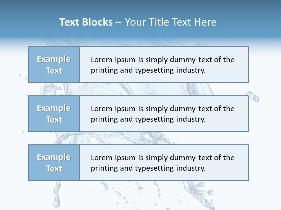 Drop Transparent Flow PowerPoint Template