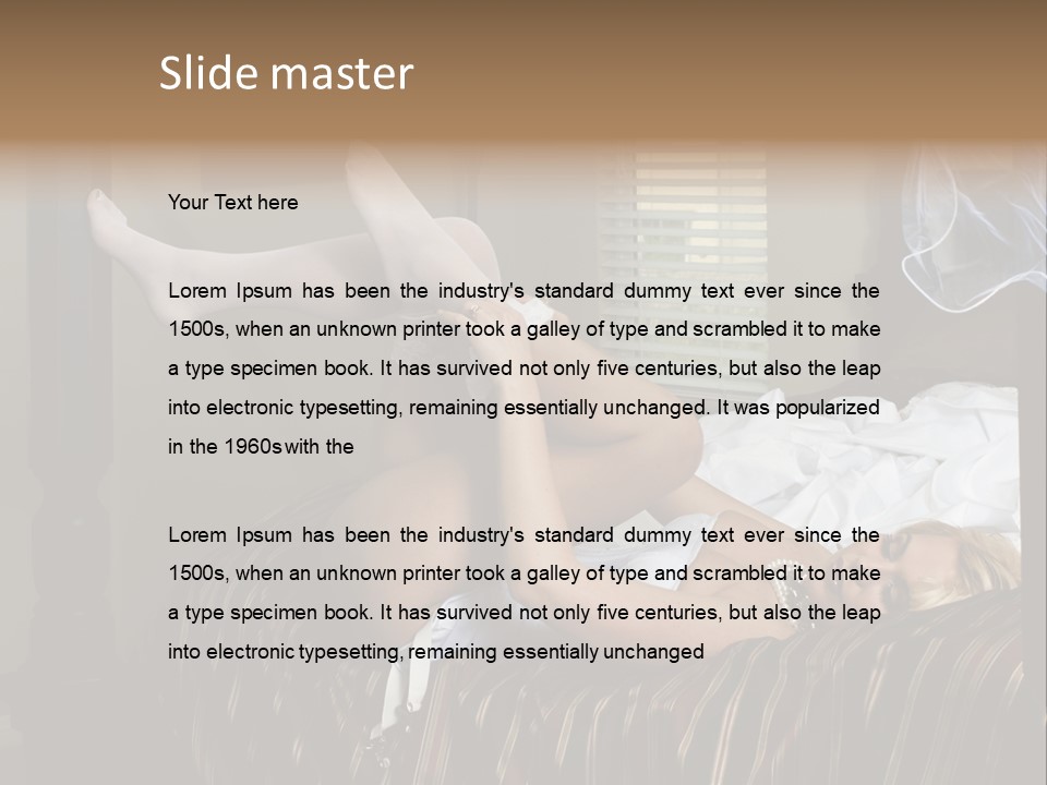 Horizontal Hair  PowerPoint Template