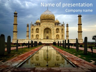 Reflections Mahal Monuments PowerPoint Template