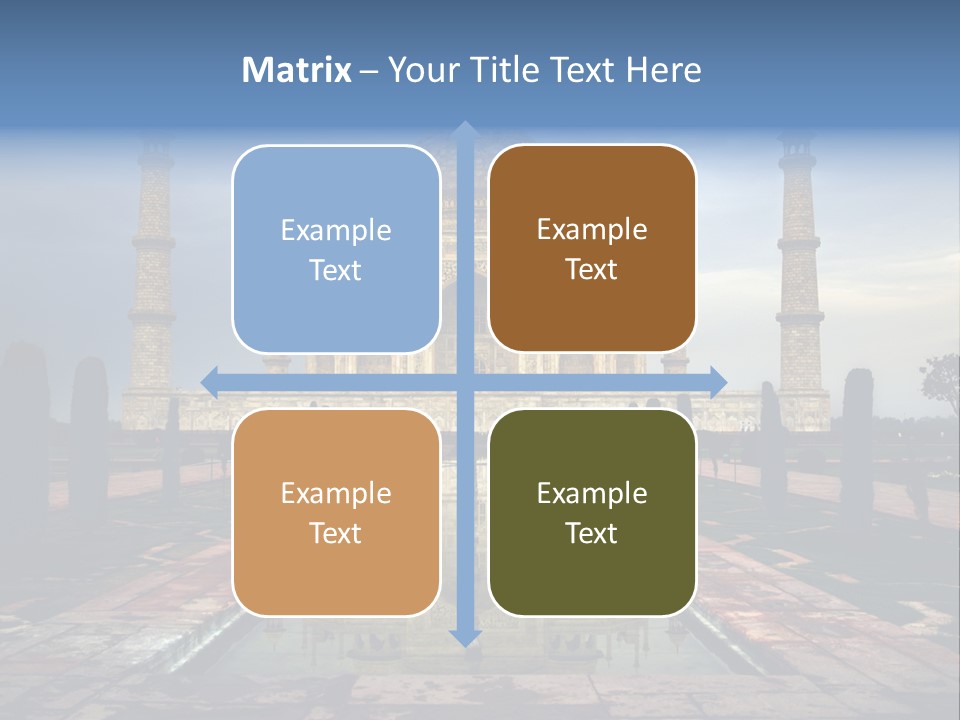 Reflections Mahal Monuments PowerPoint Template