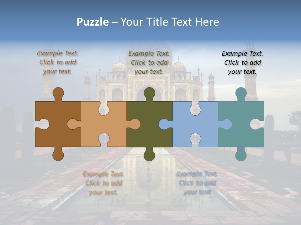 Reflections Mahal Monuments PowerPoint Template