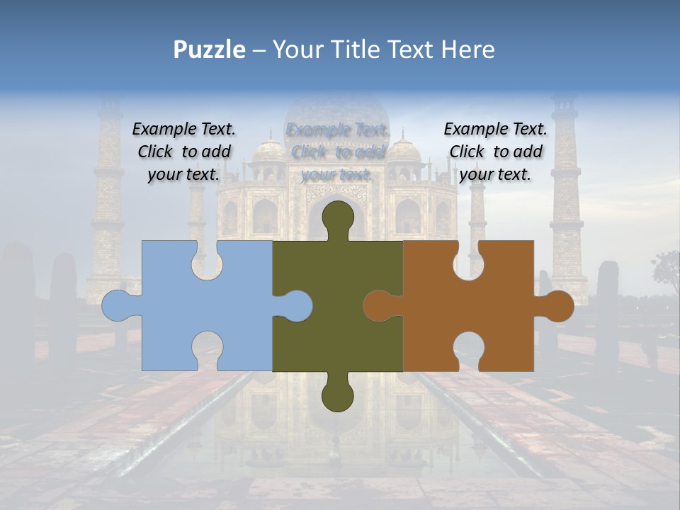 Reflections Mahal Monuments PowerPoint Template