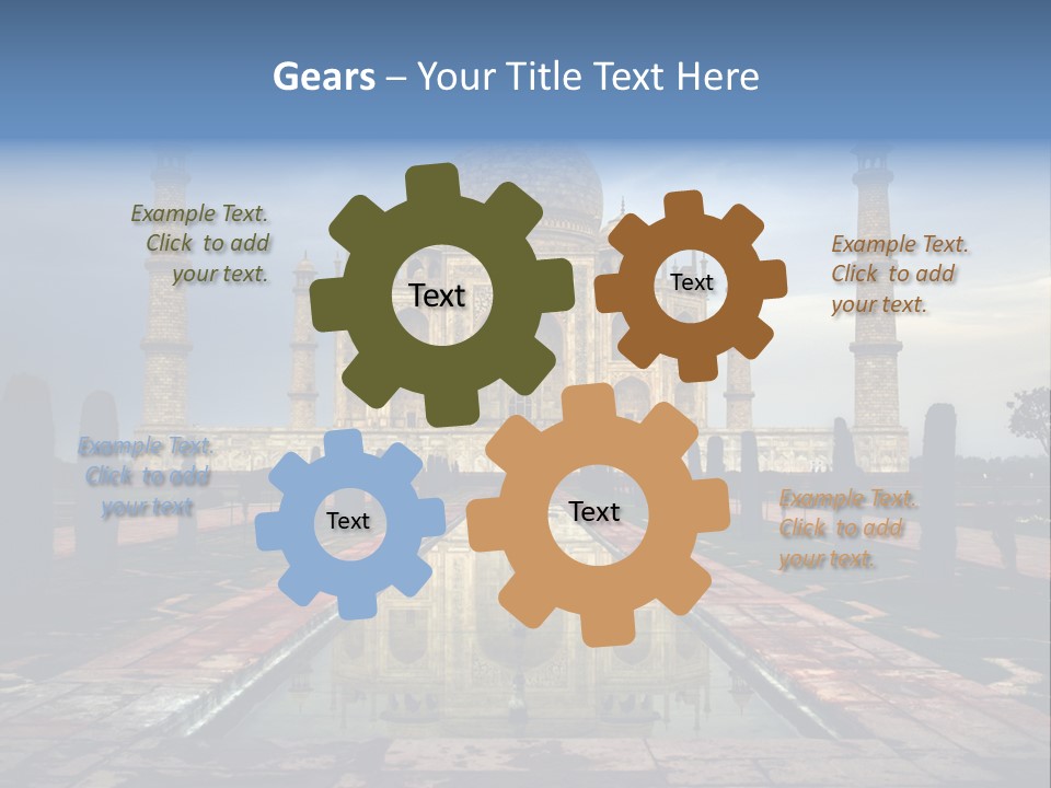 Reflections Mahal Monuments PowerPoint Template