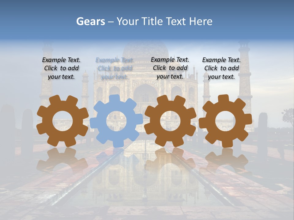 Reflections Mahal Monuments PowerPoint Template