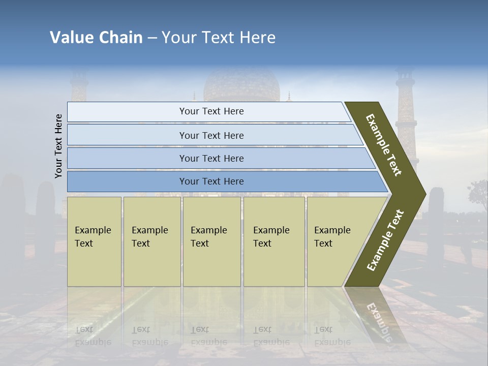Reflections Mahal Monuments PowerPoint Template