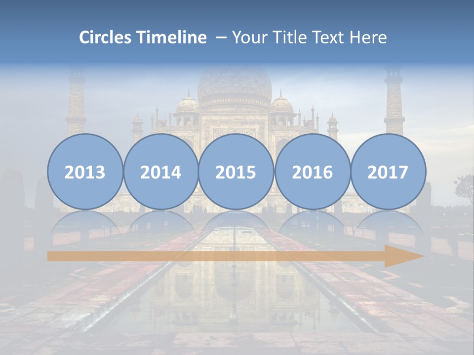 Reflections Mahal Monuments PowerPoint Template