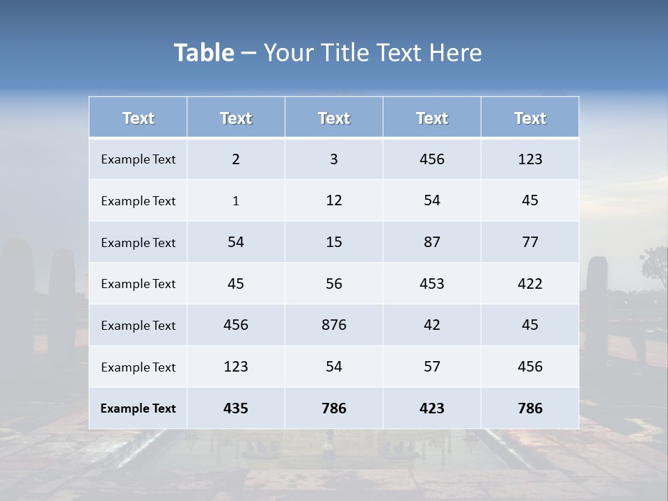Reflections Mahal Monuments PowerPoint Template
