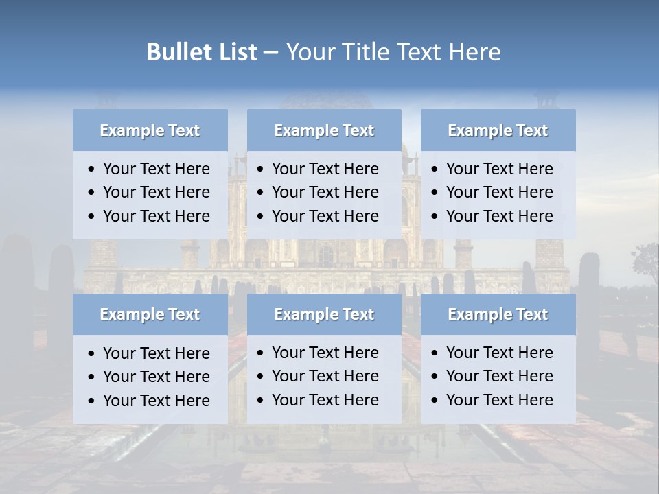 Reflections Mahal Monuments PowerPoint Template