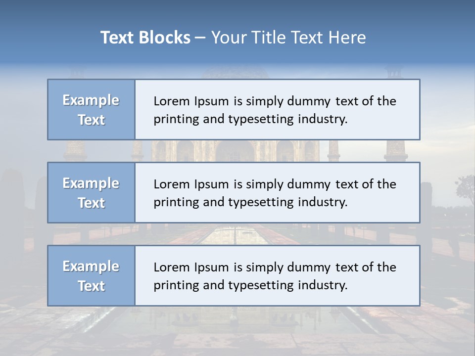 Reflections Mahal Monuments PowerPoint Template