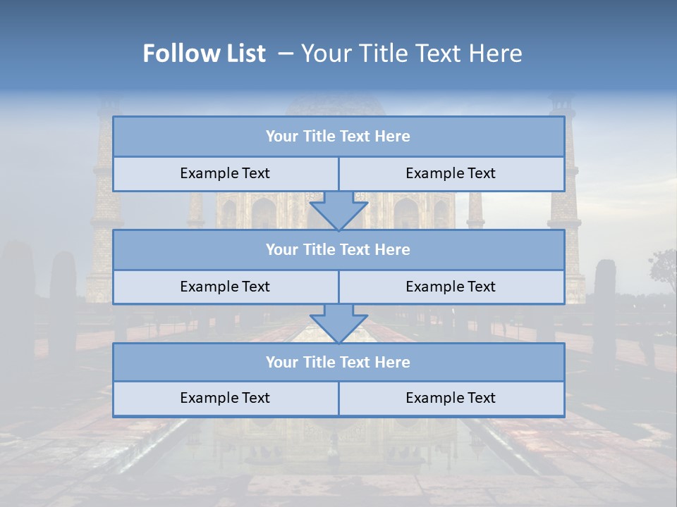 Reflections Mahal Monuments PowerPoint Template
