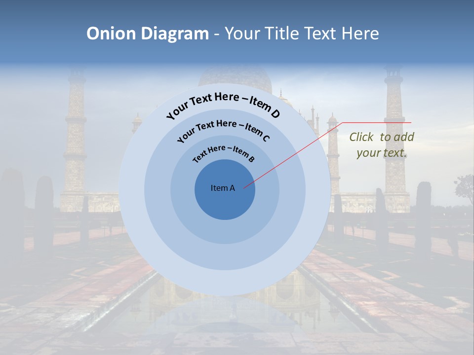 Reflections Mahal Monuments PowerPoint Template