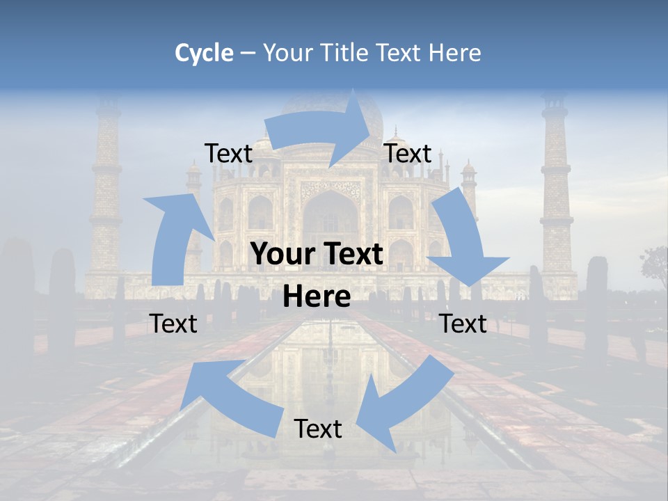 Reflections Mahal Monuments PowerPoint Template