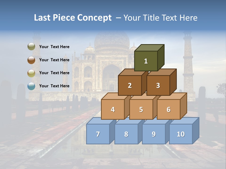 Reflections Mahal Monuments PowerPoint Template