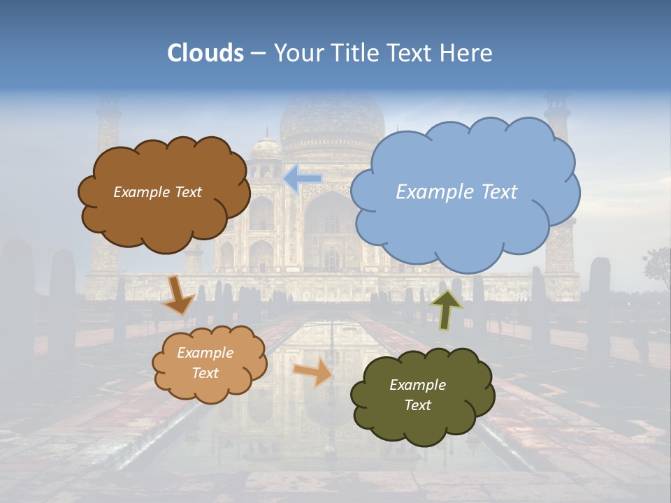 Reflections Mahal Monuments PowerPoint Template