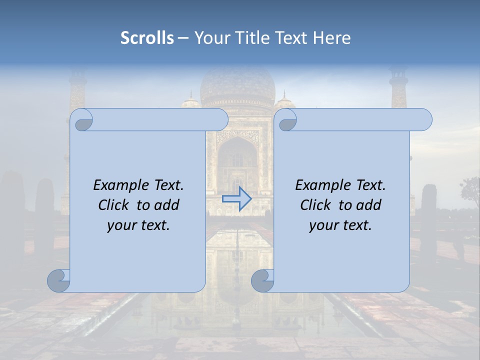 Reflections Mahal Monuments PowerPoint Template