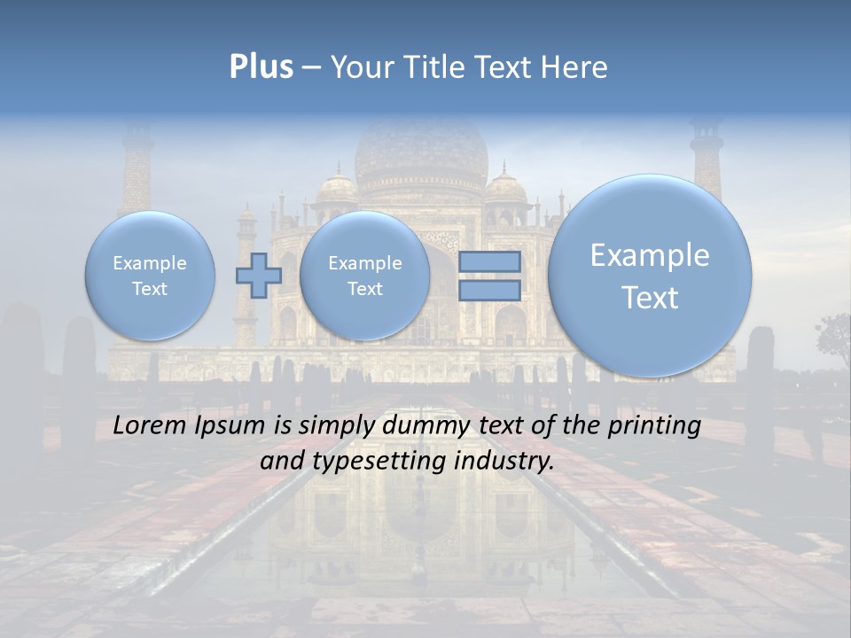 Reflections Mahal Monuments PowerPoint Template