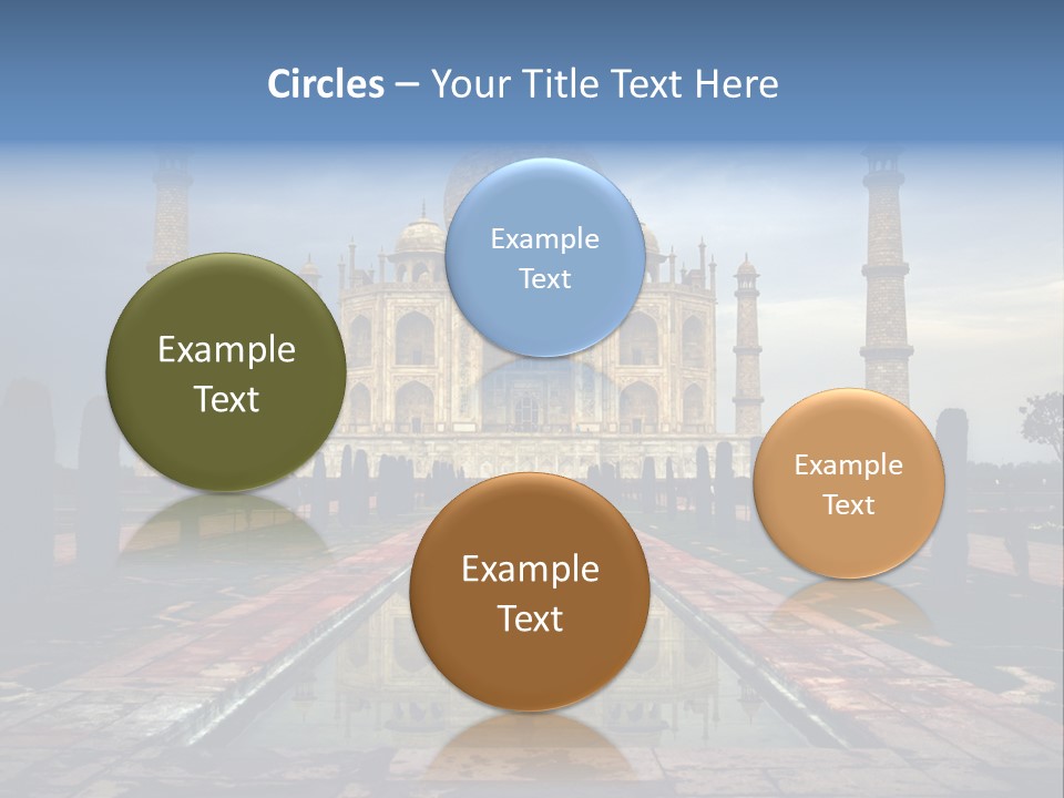 Reflections Mahal Monuments PowerPoint Template