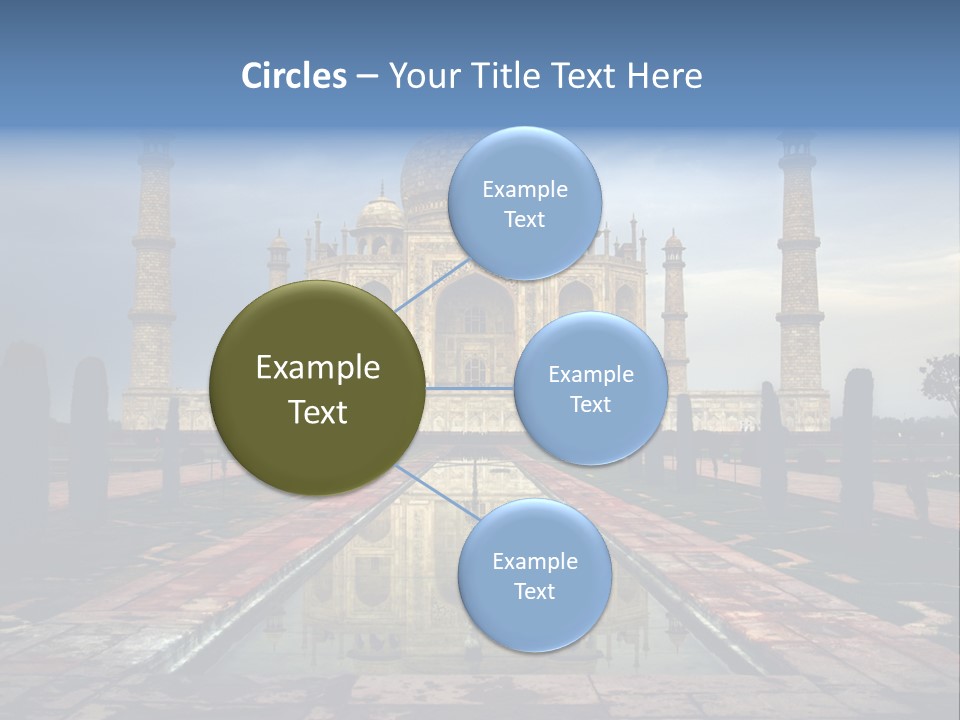 Reflections Mahal Monuments PowerPoint Template