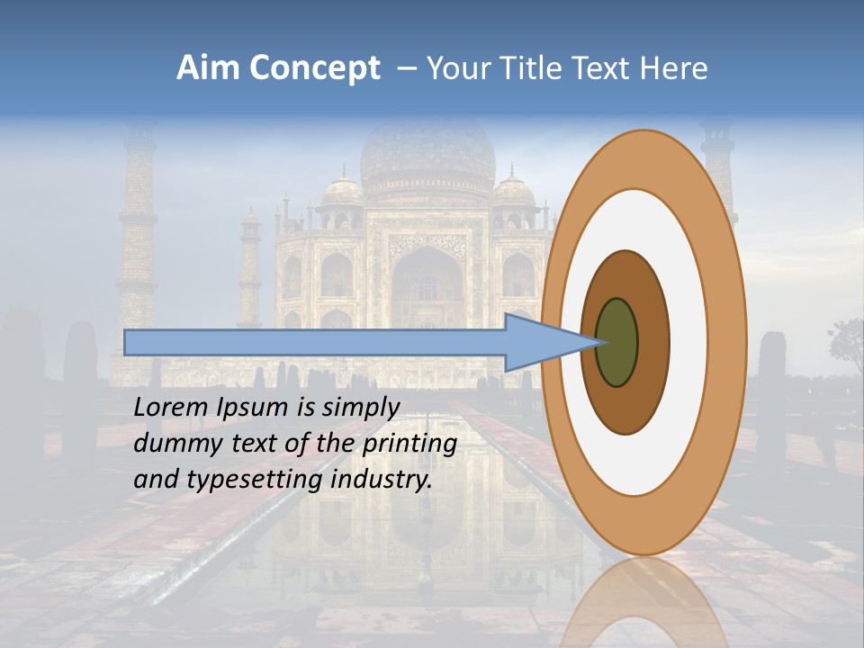 Reflections Mahal Monuments PowerPoint Template