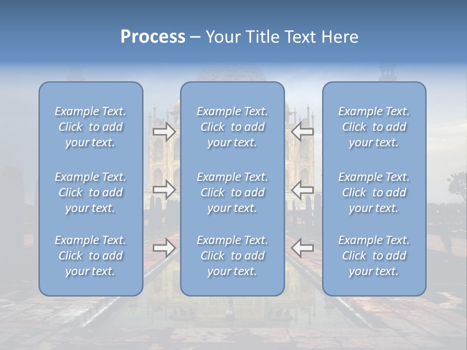 Reflections Mahal Monuments PowerPoint Template