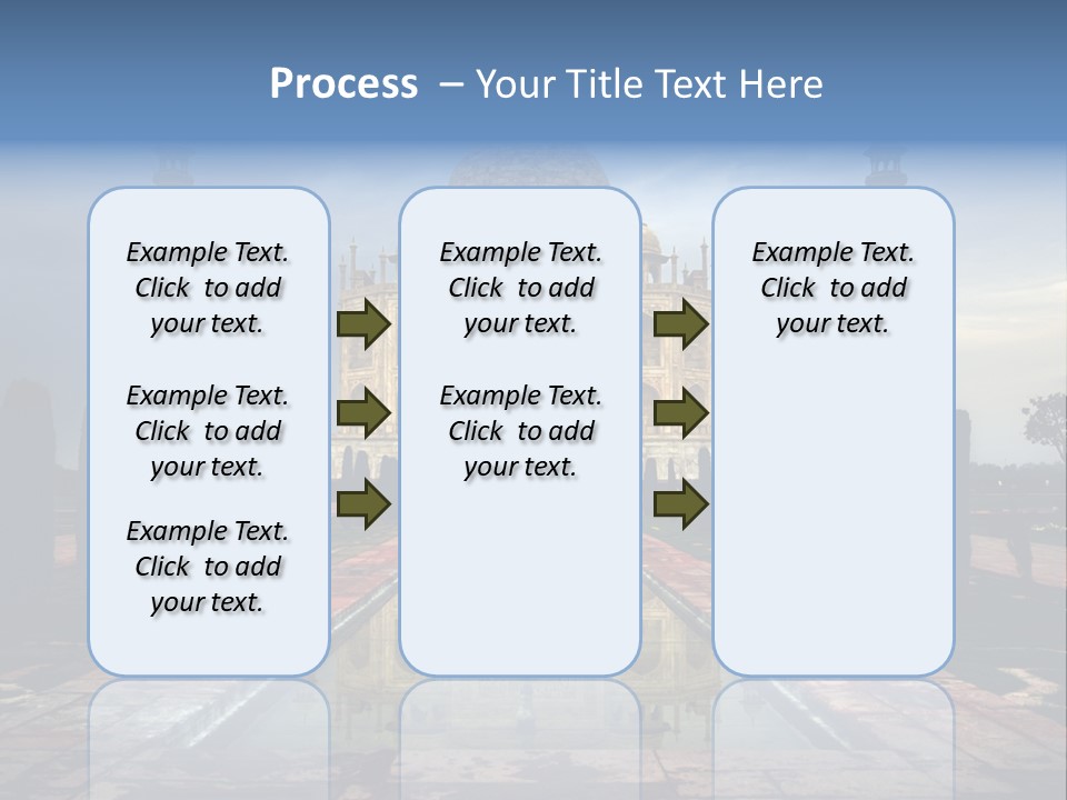 Reflections Mahal Monuments PowerPoint Template