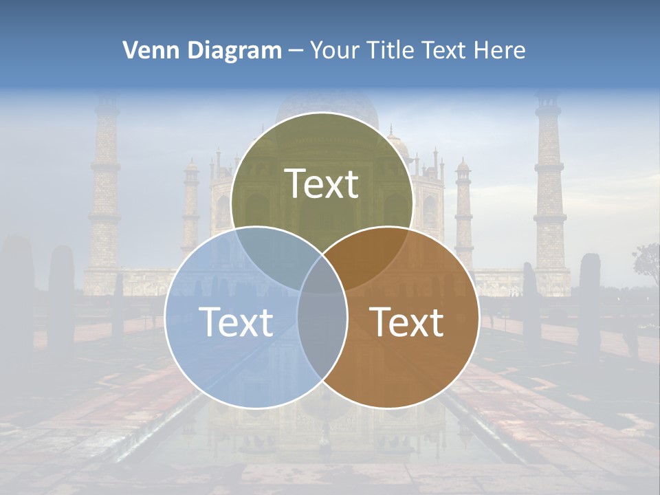 Reflections Mahal Monuments PowerPoint Template