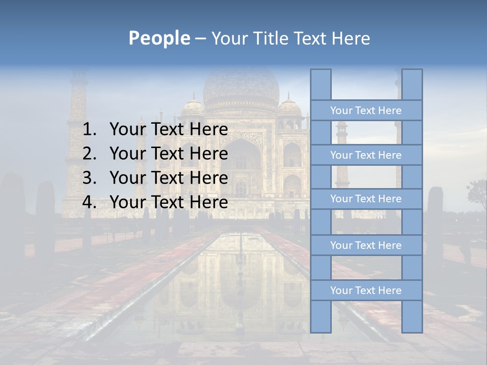 Reflections Mahal Monuments PowerPoint Template