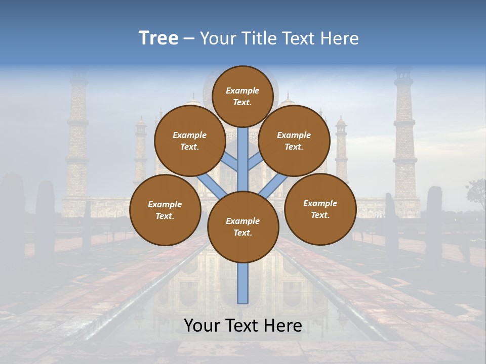 Reflections Mahal Monuments PowerPoint Template