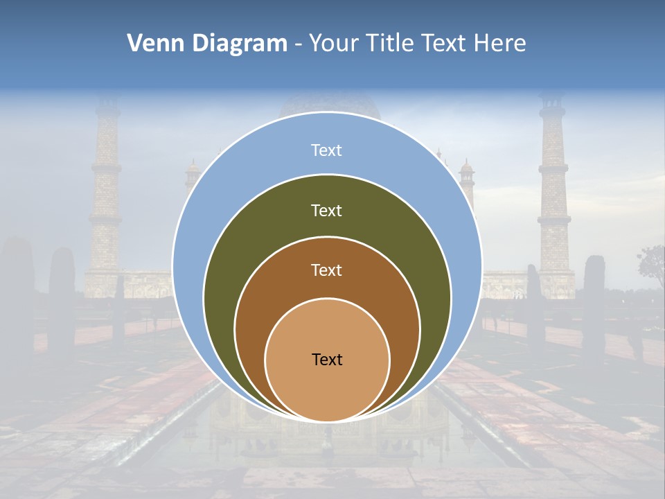 Reflections Mahal Monuments PowerPoint Template